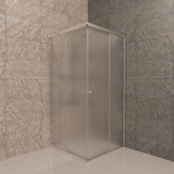 Душевое ограждение (без поддона) Вента-Хром-Вельвет 90х90, квадрат