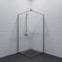 Душевое ограждение (без поддона) Вента-Хром 100х100, квадрат