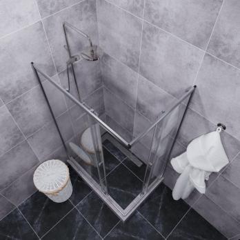 Душевое ограждение (без поддона) Вента-Хром 120х80, прямоугольник