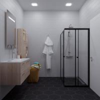 Душевое ограждение (без поддона) Вента-Блэк 120х90, прямоугольник