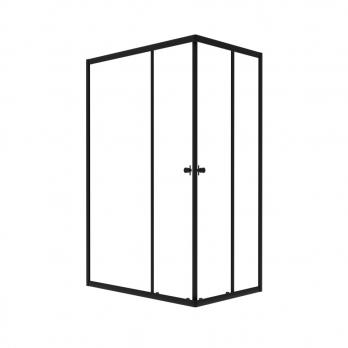 Душевое ограждение (без поддона) Вента-Блэк 120х90, прямоугольник