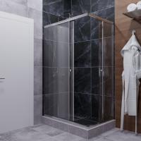 Душевое ограждение (без поддона) Вента-Хром 120х90, прямоугольник