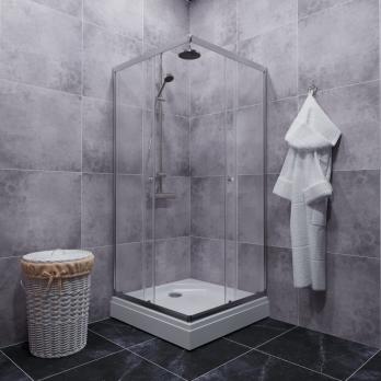 Душевое ограждение Вента-Хром 80х80, квадрат, низкий поддон