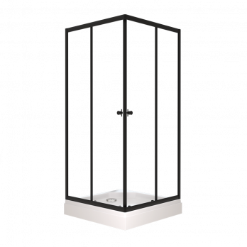 Душевое ограждение Вента-Блэк 80х80, квадрат, низкий поддон