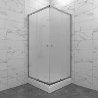 Душевое ограждение Вента-Хром-Вельвет 80х80, квадрат, низкий поддон