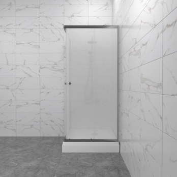 Душевое ограждение Вента-Хром-Вельвет 80х80, квадрат, низкий поддон