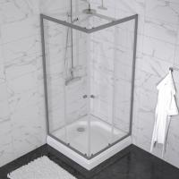 Душевое ограждение Вента-Графит 90х90, квадрат, низкий поддон