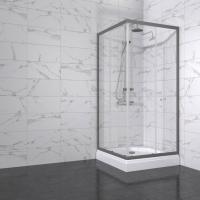 Душевое ограждение Вента-Графит 90х90, квадрат, низкий поддон