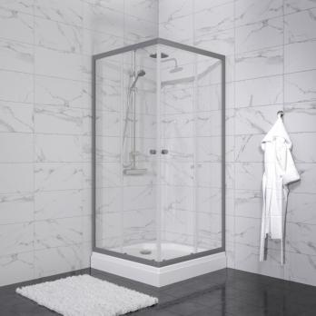 Душевое ограждение Вента-Графит 90х90, квадрат, низкий поддон