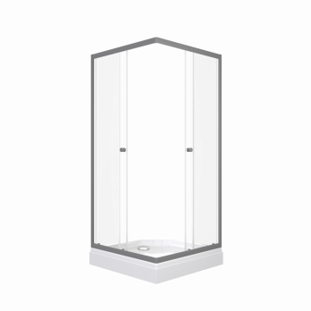 Душевое ограждение Вента-Графит 90х90, квадрат, низкий поддон