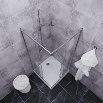 Душевое ограждение Вента-Хром 90х90, квадрат, низкий поддон