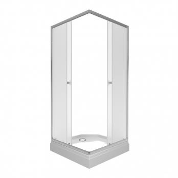 Душевое ограждение Вента-Хром-Вельвет 90х90, квадрат, низкий поддон