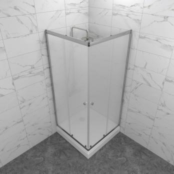 Душевое ограждение Вента-Хром-Вельвет 90х90, квадрат, низкий поддон