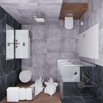 Душевое ограждение Вента-Хром 100х100, квадрат, низкий поддон