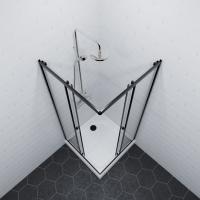 Душевое ограждение Вента-Блэк 100х100, квадрат, низкий поддон