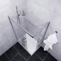 Душевое ограждение Вента-Хром 100х80, прямоугольник. низкий поддон