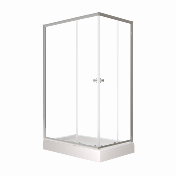 Душевое ограждение Вента-Хром 100х80, прямоугольник. низкий поддон