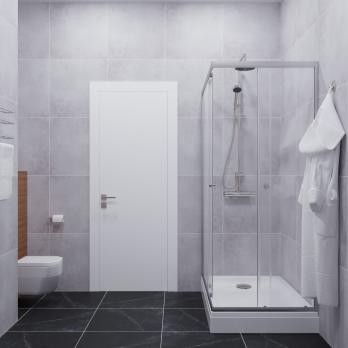 Душевое ограждение Вента-Хром 100х80, прямоугольник. низкий поддон