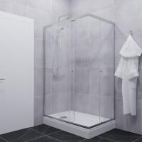 Душевое ограждение Вента-Хром 120х80, прямоугольник. низкий поддон
