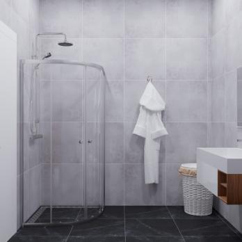 Душевое ограждение (без поддона) Альфа-Хром 80х80, полукруг