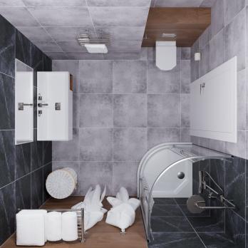 Душевое ограждение Альфа-Хром 80х80, полукруг, низкий поддон