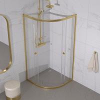 Душевое ограждение (без поддона) Альфа-Голд 90х90, полукруг