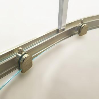 Душевое ограждение (без поддона) Альфа-Голд 90х90, полукруг