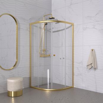 Душевое ограждение (без поддона) Альфа-Голд 90х90, полукруг