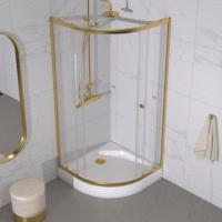 Душевое ограждение Альфа-Голд 90х90, полукруг, низкий поддон