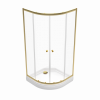 Душевое ограждение Альфа-Голд 90х90, полукруг, низкий поддон