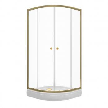 Душевое ограждение Альфа-Голд 90х90, полукруг, низкий поддон