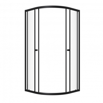Душевое ограждение (без поддона) Альфа-Блэк 90х90, полукруг