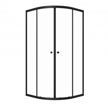 Душевое ограждение (без поддона) Альфа-Блэк 90х90, полукруг