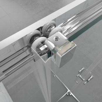 Душевое ограждение (без поддона) Фикс-Хром 80*80, квадрат