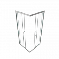 Душевое ограждение (без поддона) Фикс-Хром 90*90, квадрат