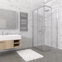 Душевое ограждение (без поддона) Фикс-Хром 90*90, квадрат