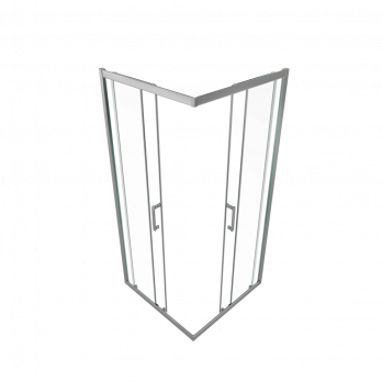 Душевое ограждение (без поддона) Фикс-Хром 90*90, квадрат