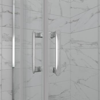 Душевое ограждение (без поддона) Фикс-Хром 90*90, квадрат