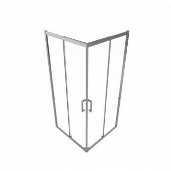 Душевое ограждение (без поддона) Фикс-Хром 90*90, квадрат