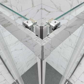 Душевое ограждение (без поддона) Фикс-Хром 100*100, квадрат