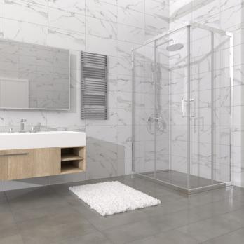 Душевое ограждение (без поддона) Фикс-Хром 120*80, прямоугольник