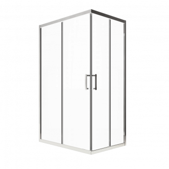 Душевое ограждение (без поддона) Фикс-Хром 120*80, прямоугольник