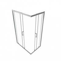 Душевое ограждение (без поддона) Фикс-Хром 120*90, прямоугольник
