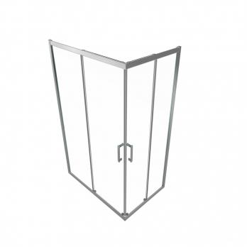 Душевое ограждение (без поддона) Фикс-Хром 120*90, прямоугольник