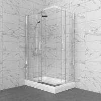 Душевое ограждение Фикс-Хром 120*80, прямоугольник