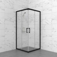 Душевое ограждение (без поддона) Фикс-Блэк 80*80, квадрат