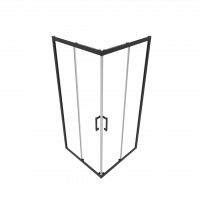 Душевое ограждение (без поддона) Фикс-Блэк 90*90, квадрат