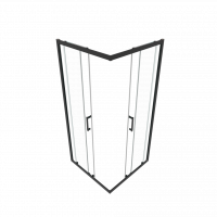 Душевое ограждение (без поддона) Фикс-Блэк 100*100, квадрат