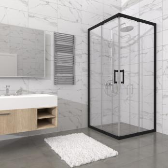 Душевое ограждение (без поддона) Фикс-Блэк 100*100, квадрат