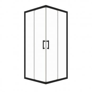 Душевое ограждение (без поддона) Фикс-Блэк 100*100, квадрат